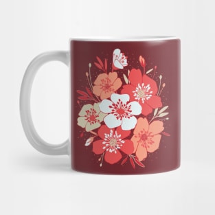 Bouquet (coral and gray) Mug